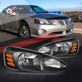 Ko58385s Ko Speed Open-box Black Housing Amber Corner Headlights For 04-08 Pontiac Grand Prix Ko58385s Ko Speed Open-box Black Housing Amber Corner Headlights For 04-08 Pontiac Grand Prix