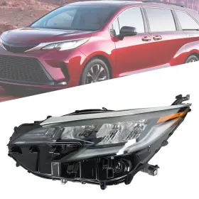 81150-08110 Labwork Led Headlight Headlamp Driver Left Side For Toyota Sienna Xse 2021 2022 Black