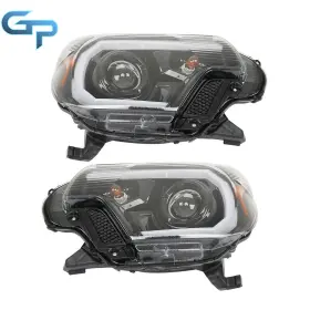 Gre153710 Labwork For Toyota Tacoma 2012-2015 Black Led Strip Projector Headlights Lamps 12-15