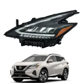 Ni2502297 Labwork Driver Side For Nissan Murano 2022 2023 Led Black Clear Lens Headlight Assembly