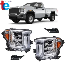 Tr96076 Labwork W/o Led Signal Light For Gmc Sierra 2500hd 3500hd 2020-2023 Headlights Pair