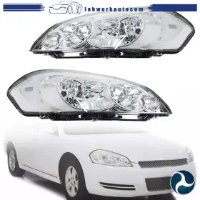 La1604778cm Labworkauto Headlights For Chevy Impala 2006-13/monte 2006-07 Halogen Chrome Left Right Side