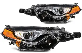 To2502249 Leader Pair Headlights Assembly For 2017 Toyota Corolla 1.8l Black With Projector To2502249 Leader Pair Headlights Assembly For 2017 Toyota Corolla 1.8l Black With Projector