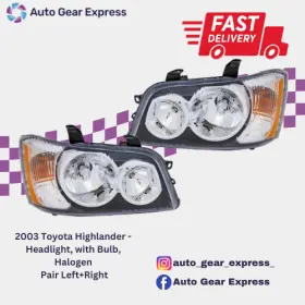 Ledkingdomus 197839435810 Black Halogen Headlights For 2001-2003 Toyota Highlander Left Right 01-03 Pair Ledkingdomus 197839435810 Black Halogen Headlights For 2001-2003 Toyota Highlander Left Right 01-03 Pair