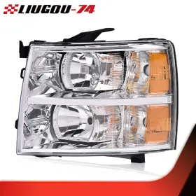 Big52000 Liugou74 Headlight Driver Side Chrome Fit For 2007-2014 Chevy Silverado 1500 2500 3500hd Big52000 Liugou74 Headlight Driver Side Chrome Fit For 2007-2014 Chevy Silverado 1500 2500 3500hd