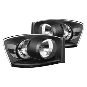 88-1002038 Lumen For Dodge Ram 3500 2006-2009 Black Factory Style Headlights
