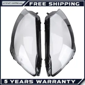 C260l Lxumalloparts-shopping-mall Pair Front Headlight Lens Cover For Mercedes Benz W205 C180 C200 2015-2017