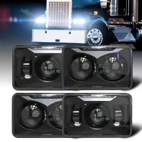 M-ln-010h M Mibahe Dot Approved 4x6 Inch Led Headlights 120w High Low Beam Compatible With Kenwo