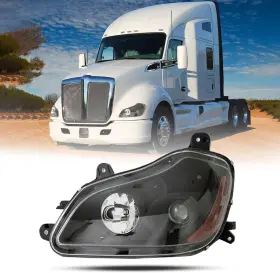 Lv995368l Mbj-auto New For Kenworth T680 2013-2021 Black Halogen Headlight Driver Side Left Single