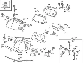 140-820-81-66 Mercedes-benz Genuine Lens