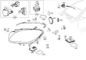 166-820-08-59 Mercedes-benz Genuine Lamp Unit