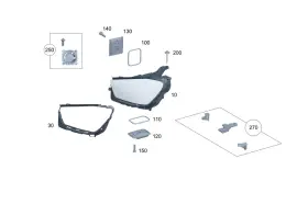 167-906-54-03 Mercedes-benz Genuine Lamp Unit 167-906-54-03 Mercedes-benz Genuine Lamp Unit