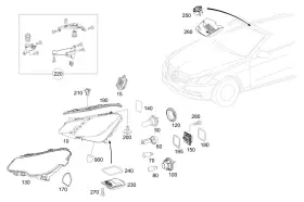 207-820-89-61-64 Mercedes-benz Genuine Lamp Unit