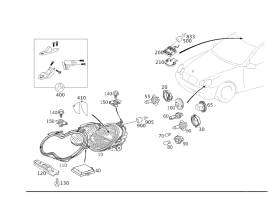 209-820-29-61-64 Mercedes-benz Genuine Lamp Unit 209-820-29-61-64 Mercedes-benz Genuine Lamp Unit