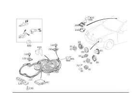 209-820-30-61 Mercedes-benz Genuine Headlamp Assembly - Right