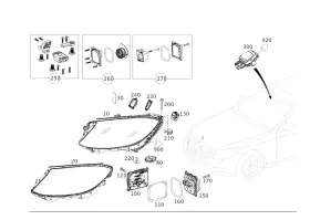 222-906-17-04-64 Mercedes-benz Genuine Lamp Unit 222-906-17-04-64 Mercedes-benz Genuine Lamp Unit