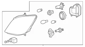 906-820-61-00-64 Mercedes-benz Genuine Composite Headlamp