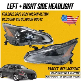 260609hf0c Metetao For 2023-2024 Nissan Altima Full Led Projector Headlights Headlamps Left Right