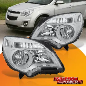 Hl-ch5-eqx10-chcl-717-w1 Miragepower2008 Clear Factory Halogen Headlights Bumper Lamps Set For 10-15 Chevy Equinox Ls Lt