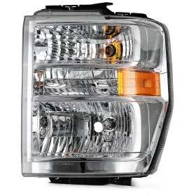 E150-e450 Mirror-zone 12278449 Chrome Housing Headlights Assembly For 2008-2021 Ford F650 F750 Truck