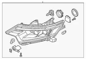 8301d250 Mitsubishi Genuine Headlamp Assembly