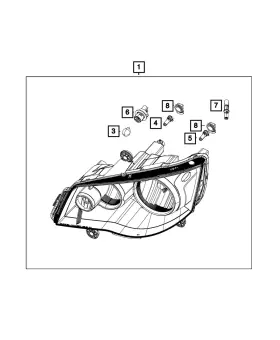05113340ag Mopar Genuine Headlamp Park And Turn Lamp Right 5113340ag