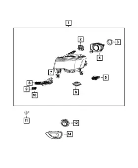 68111035ak Mopar Genuine Headlamp Left Export
