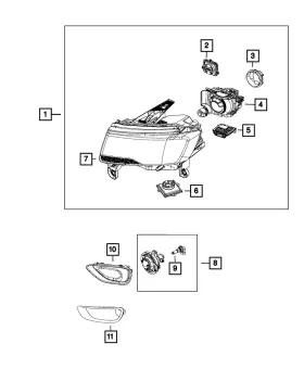 68209774aa Mopar Genuine Headlamp Leveling Module Right