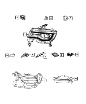 68248627aa Mopar Genuine Headlamp Leveling Module Left 68248627aa Mopar Genuine Headlamp Leveling Module Left