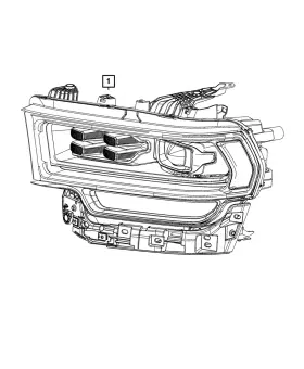 68360183ac Mopar Genuine Headlamp Left