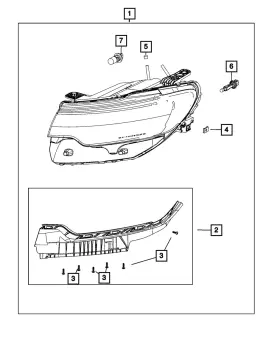 68441580ag Mopar Genuine Headlamp Right 68441580ag Mopar Genuine Headlamp Right