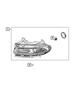68541683aa Mopar Genuine Headlamp Left
