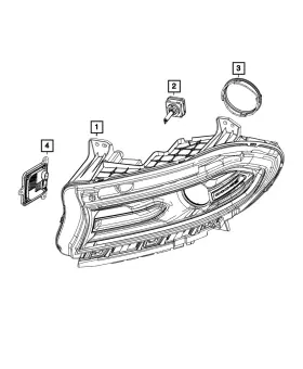 68546772ac Mopar Genuine Headlamp Right