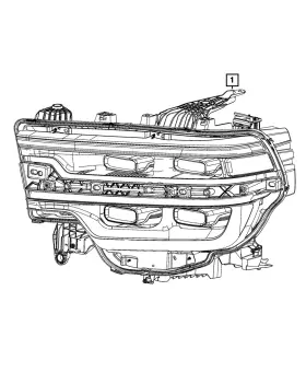 68592398ad Mopar Genuine Headlamp Right
