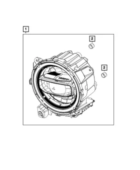68596461ab Mopar Genuine Headlamp Left 68596461ab Mopar Genuine Headlamp Left