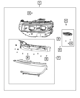 68598988aa Mopar Genuine Headlamp Right