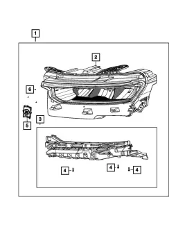 68606234ab Mopar Genuine Headlamp Right
