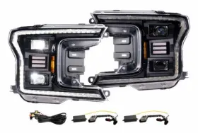 Lf551.2 Morimoto Lighting Xb Hybrid Led Headlights 2018-20 Ford F150 Set Smoked