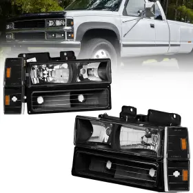 M1011603 Mostplus Headlights Assembly Compatible For Chevy C/k 1500 2500 3500 1988-1993 M1011603 Mostplus Headlights Assembly Compatible For Chevy C/k 1500 2500 3500 1988-1993