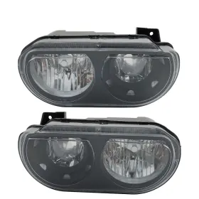 Mot4633781one Motomate-one 2x Headlights For Dodge Challenger 2008-2014 Left&right Side Halogen Black Pair