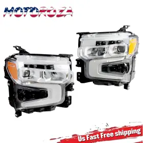 85594433 Motoroza Left Right Side Headlight For 2022-2024 Chevy Silverado 1500 Ltz/rst Led Drl