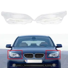 Motorshop168 550732723024 1 Pair Clear Headlight Lens Cover For Bwm E60 E61 525i 530i 540i 550i 2003-2010 Motorshop168 550732723024 1 Pair Clear Headlight Lens Cover For Bwm E60 E61 525i 530i 540i 550i 2003-2010