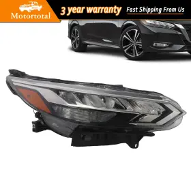 201753100 Motortotal6 For 2020-2022 Nissan Sentra Sr Right Passenger Side Led Headlight Assembly