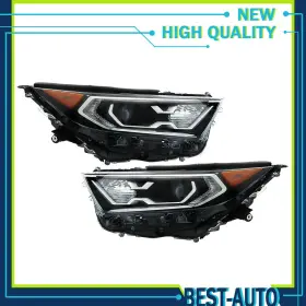 Be34048l Munirater Headlights For Toyota Rav4 Xle Hybrid Xse 2019-2022 Left Right Clear Black Led Be34048l Munirater Headlights For Toyota Rav4 Xle Hybrid Xse 2019-2022 Left Right Clear Black Led