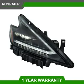 Ni2503297 Munirater Rh Right Side For Nissan Murano 2022 2023 Headlight Led Black Housing Clear Lens