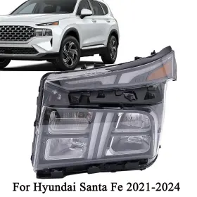 92102-s2500 Mzorange 92101-s2500 Left Driver Led Headlight Projector Headlamp For Hyundai Santa Fe 2021-2024