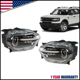 Fo2502413 Nakkaa For 2021-2024 Ford Bronco Sport With Led Projector Headlights Headlamps Pair Fo2502413 Nakkaa For 2021-2024 Ford Bronco Sport With Led Projector Headlights Headlamps Pair