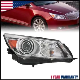 Gm2502337 Nakkaa For 2010-2013 Buick Lacrosse Hid Xenon Right Headlight Without Bulb Projector Cover
