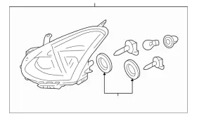 26010-1vk0b Nissan Genuine 2013-2015 Headlamp Assembly