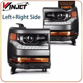 Nixon Offroad 755205900098 Led Drl Headlights For 2016-2019 Chevy Silverado 1500 Hid/xenon Projector Lamps